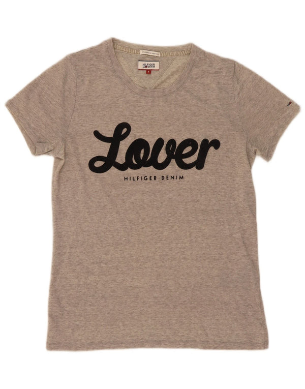 Damska koszulka graficzna Tommy Hilfiger Top UK 10 Small Grey Flecked