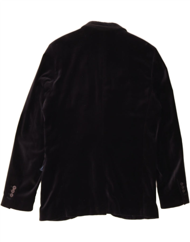 SCOTCH & SODA Męska aksamitna marynarka zapinana na 2 guziki IT 52 XL, czarna, bawełniana