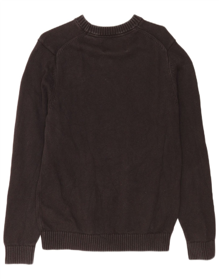 Męski sweter z okrągłym dekoltem Calvin Klein Jeans, średni czarny klasyczny