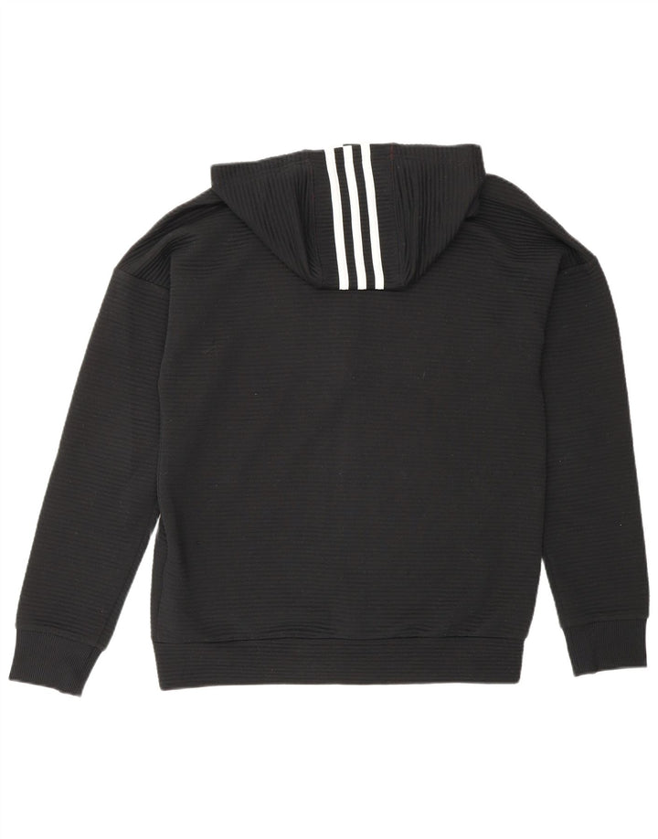 Chłopięcy sweter Adidas z zamkiem błyskawicznym, 13-14 lat, czarny poliester