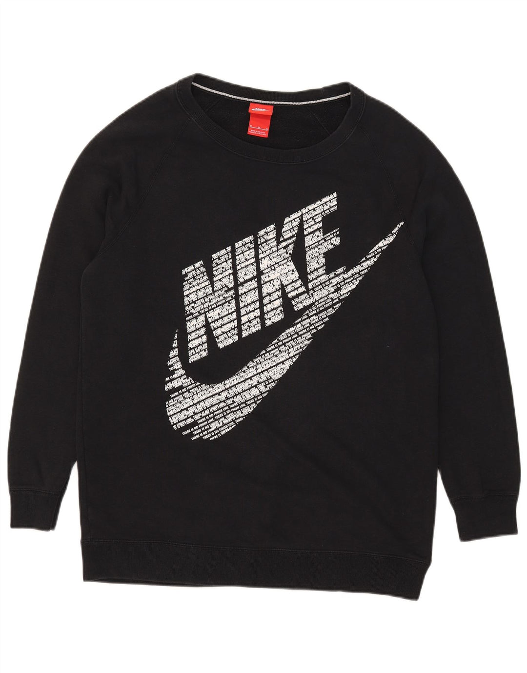 Męski sweter z grafiką Nike, średni czarny, bawełniany