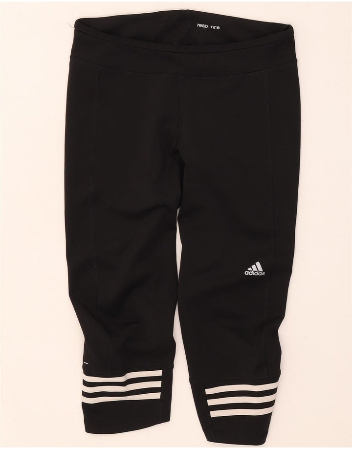 Damskie legginsy Adidas Climalite Capri UK 12/14 Średni czarny poliester