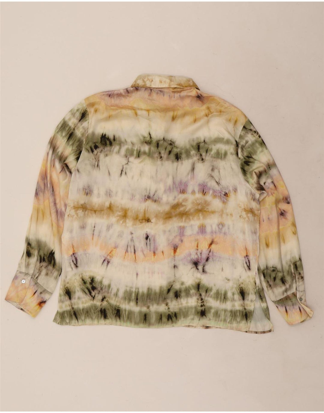 Damska bluzka koszulowa Zara UK 16, duża, wielobarwna, z poliestru typu tie-dye