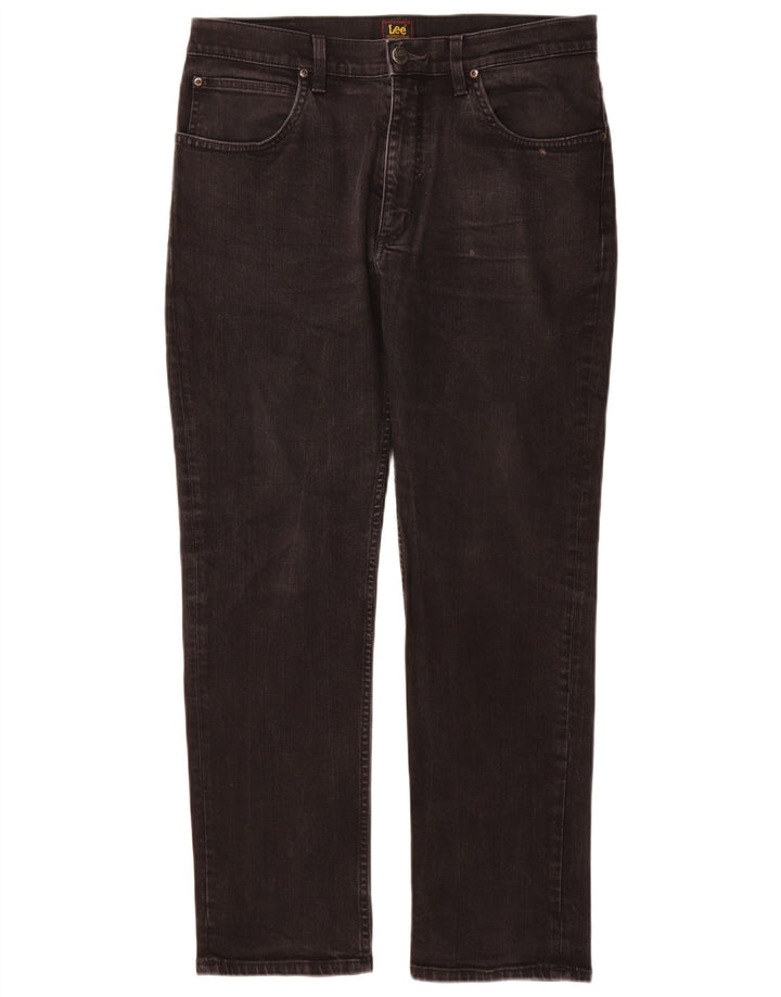 Męskie jeansy Lee Brooklyn Straight W34 L30, czarne, bawełniane