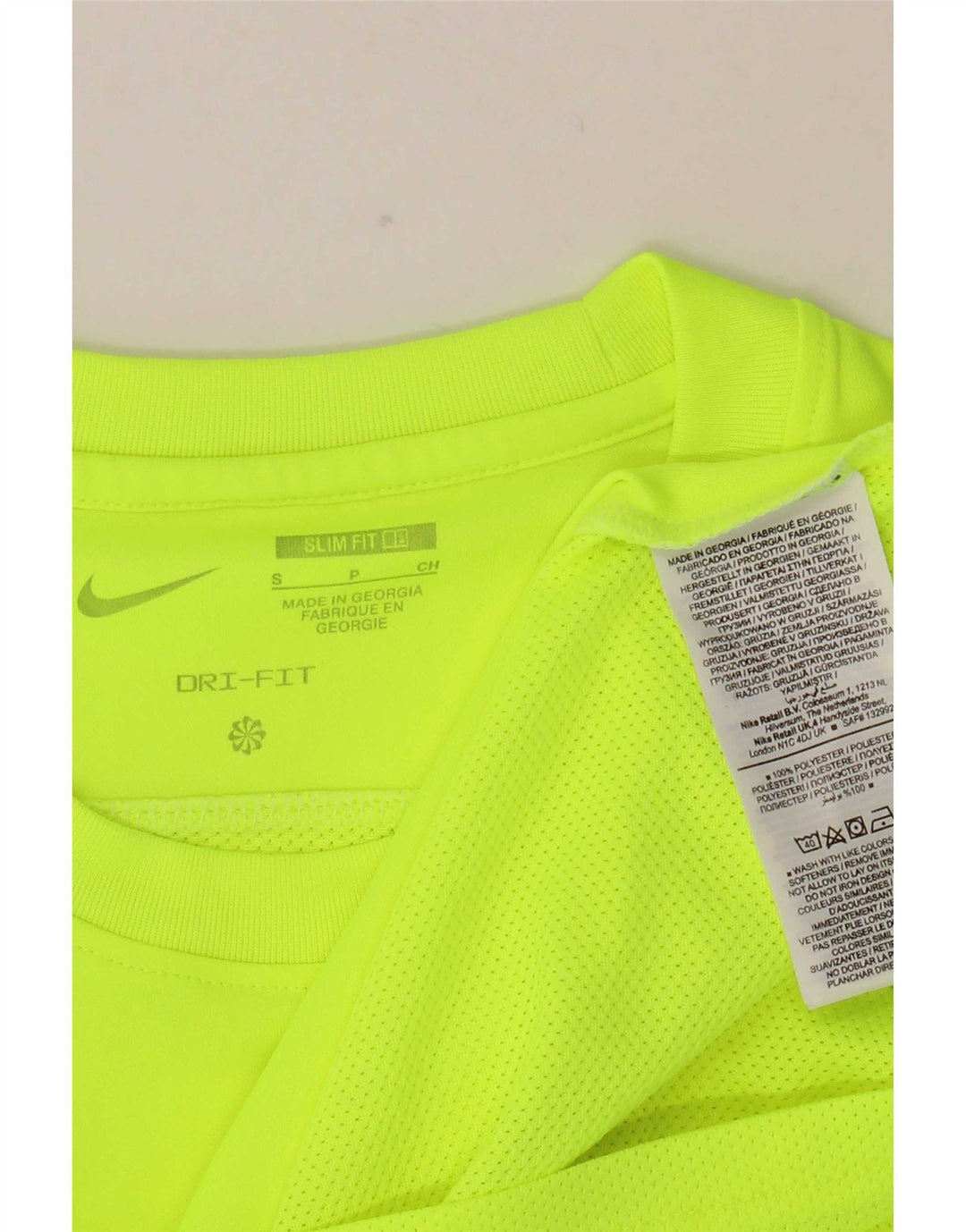 Męski T-shirt Nike Dri Fit Slim Top, mały, zielony, poliester