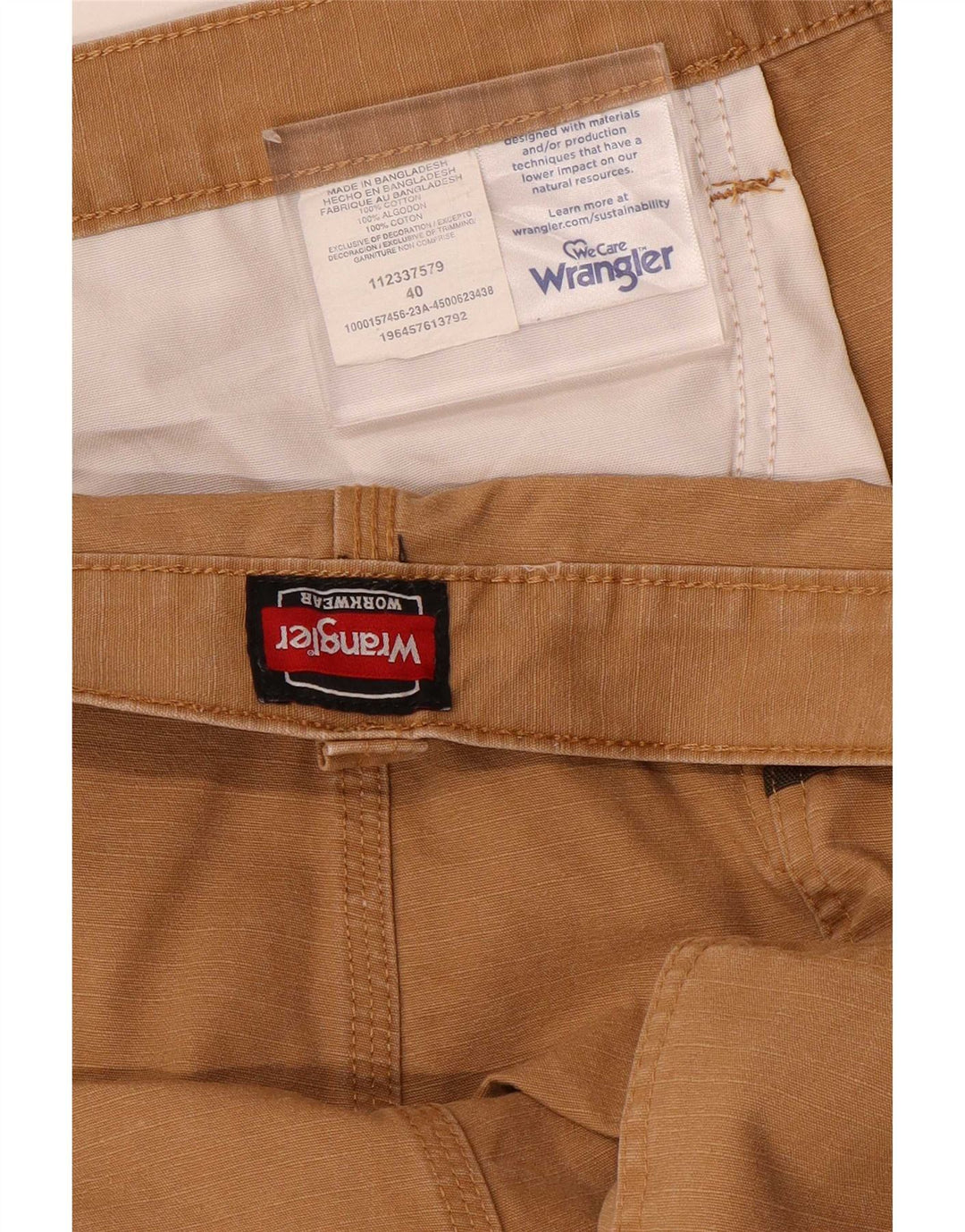 Męskie spodenki cargo Wrangler W40 XL, beżowa, bawełniana