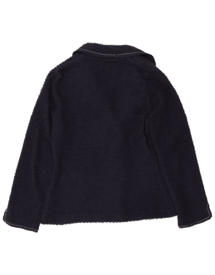 MONSOON Damska marynarka zapinana na 3 guziki UK 16, duża, granatowa, akrylowa