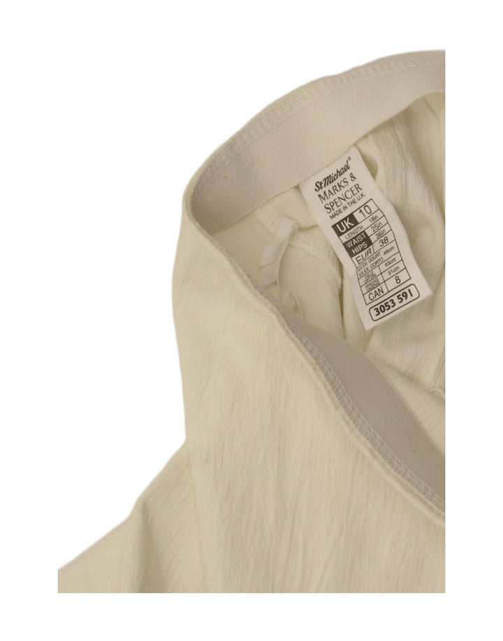 Marks & Spencer Damska mini spódnica ołówkowa UK 10 Small W25 Biały poliester
