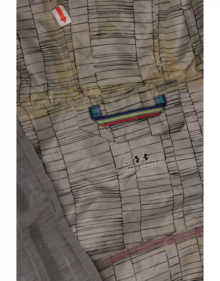 Męska kurtka przeciwdeszczowa z kapturem UNDER ARMOUR UK 38, średnioszary poliester