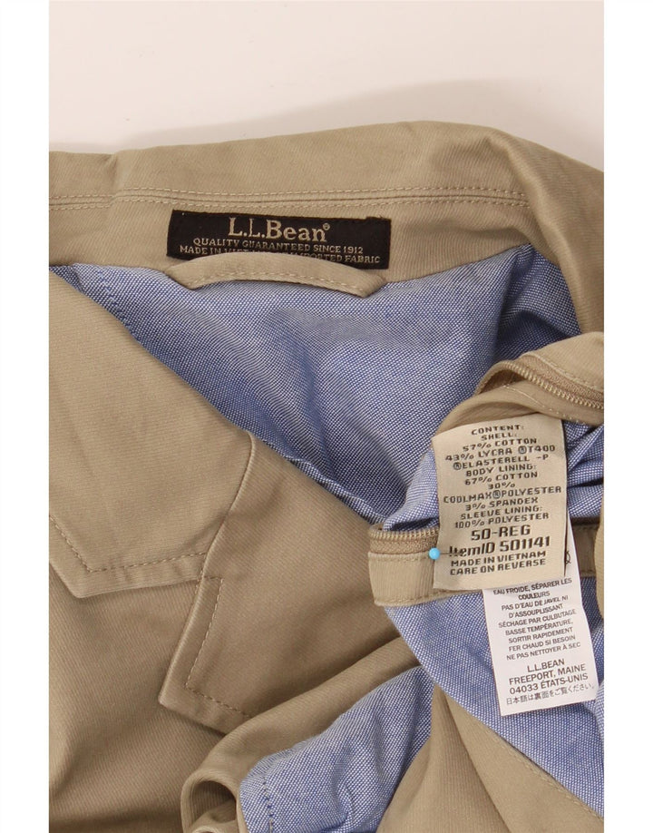 L.L.BEAN Mens 2 Button Blazer Jacket IT 50 Large Beige Cotton Vintage L.L.Bean and Second-Hand L.L.Bean from Messina Hembry 