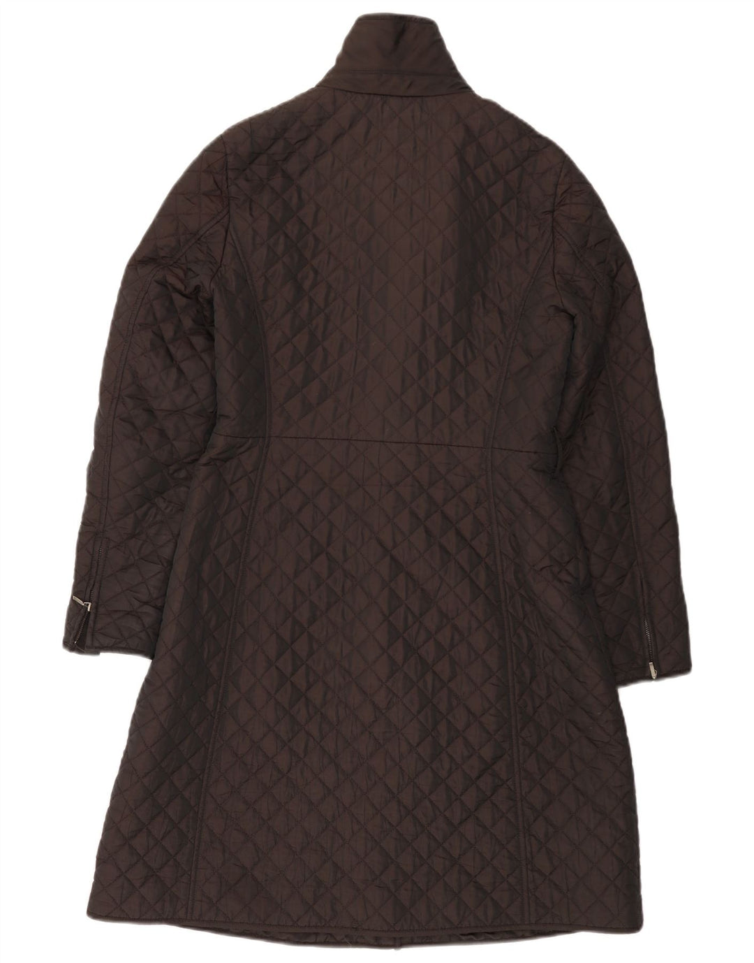 Damski pikowany płaszcz HOBBS UK 10, mały, brązowy poliamid