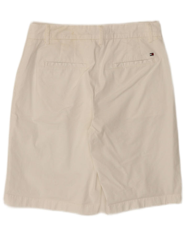 Damskie spodenki chino z wysokim stanem Tommy Hilfiger W34, duże, białe, bawełniane