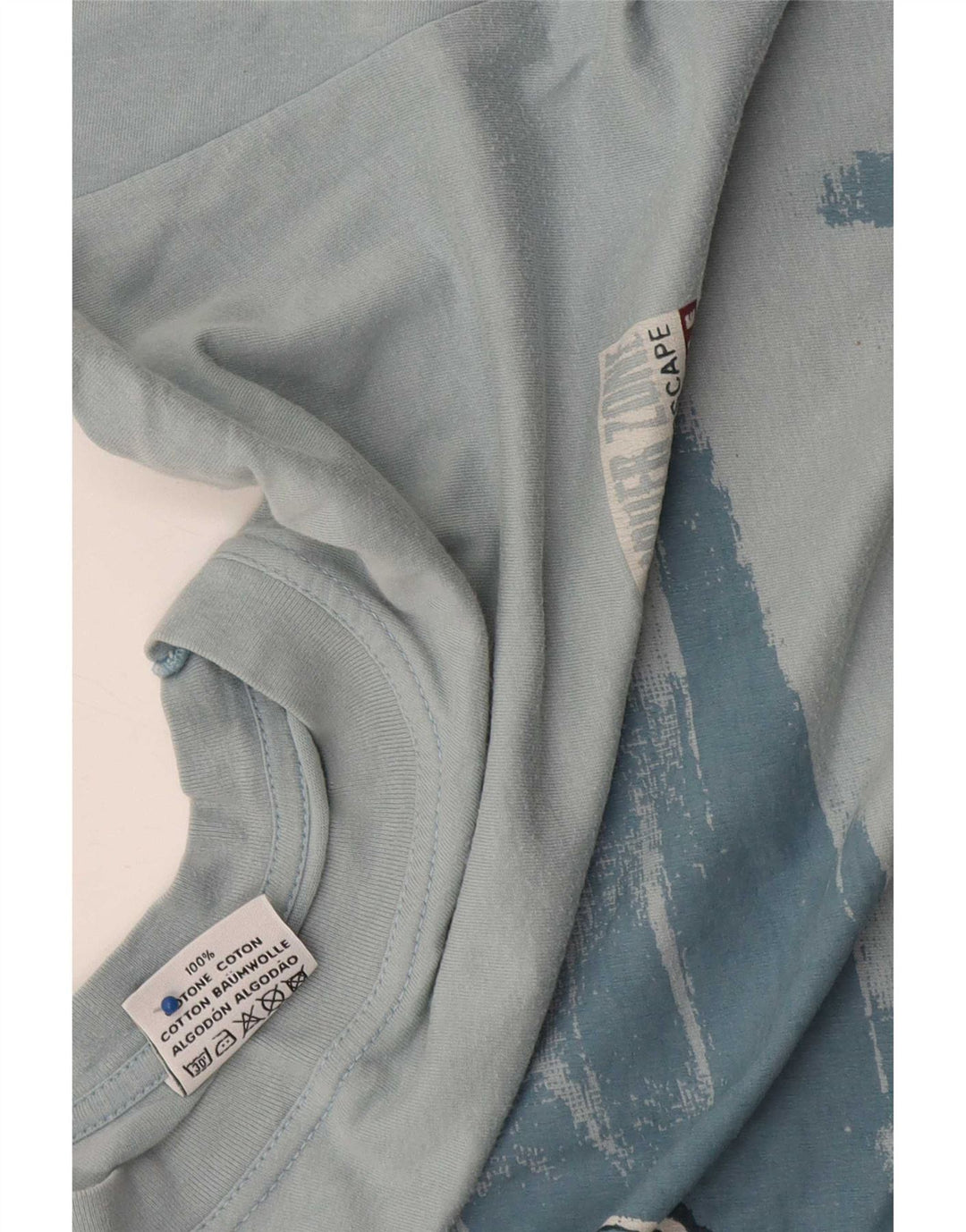 Męski T-shirt z grafiką Diadora, duży, niebieski, bawełniany
