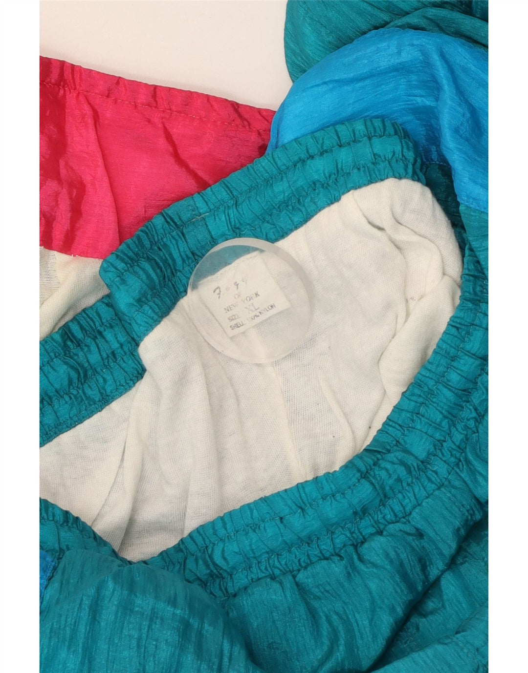 Vintage męski dres XL z nylonu w kolorze niebieskim