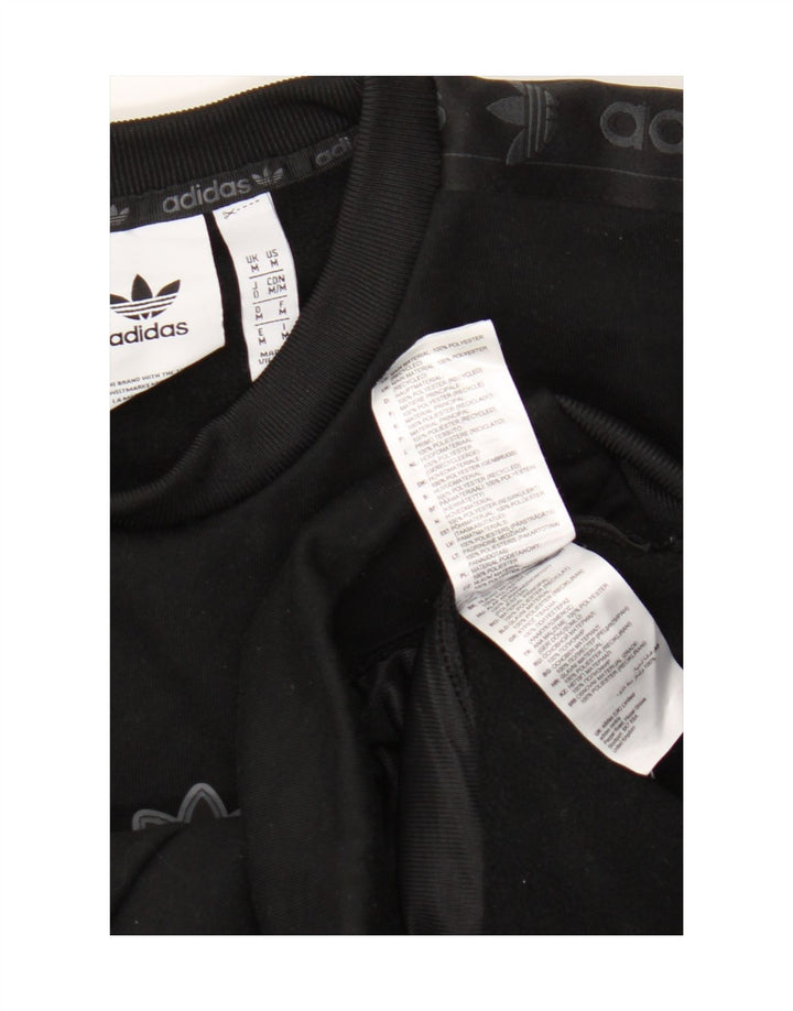 Męska bluza Adidas z grafiką, średni czarny poliester