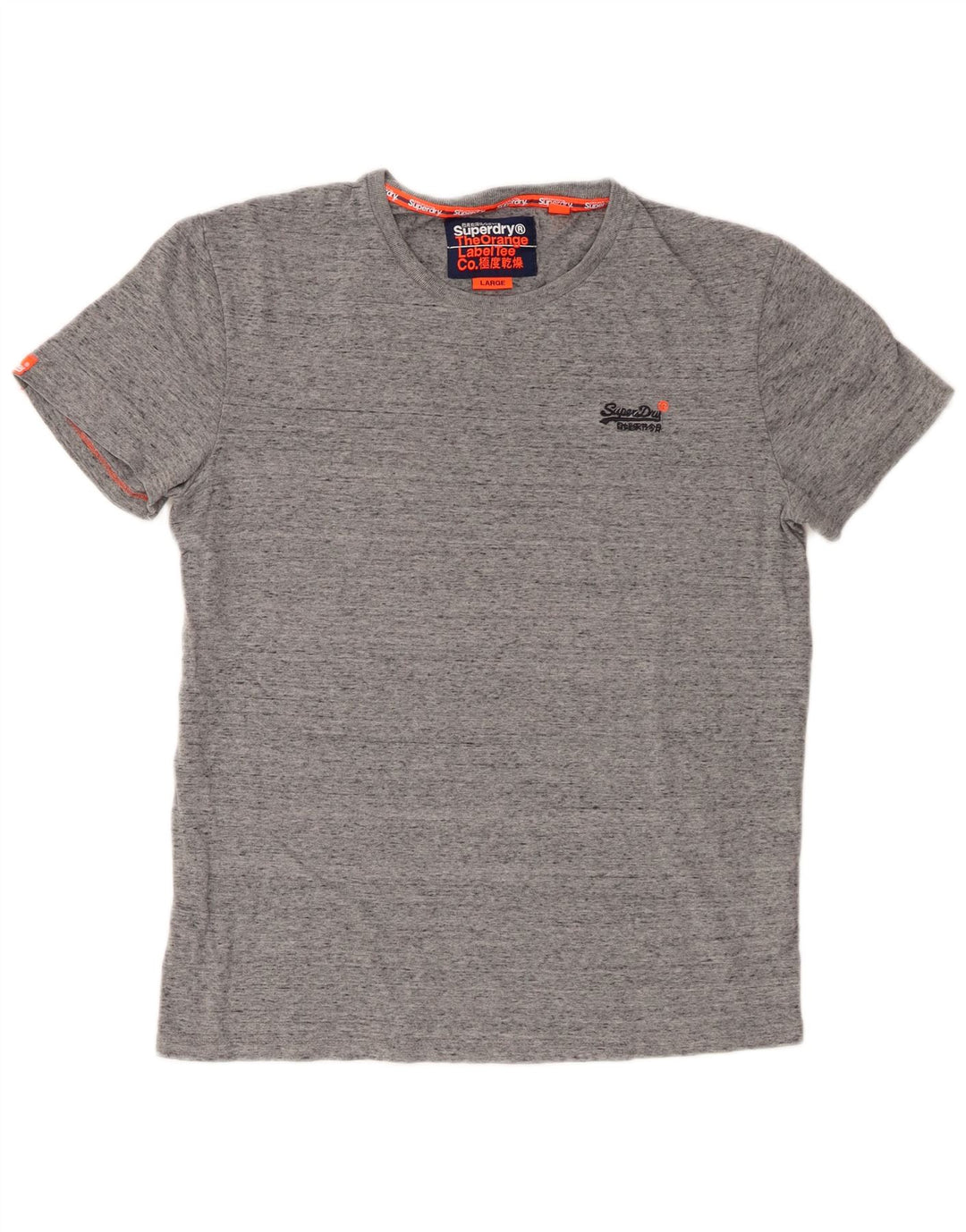 Męski T-shirt Superdry, duży, szary, bawełniany w plamki