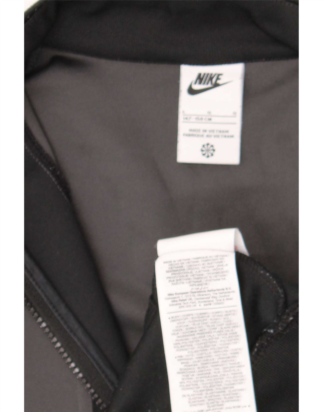 Chłopięcy sweter z grafiką Nike, 12-13 lat, duży, czarny, z blokami kolorów