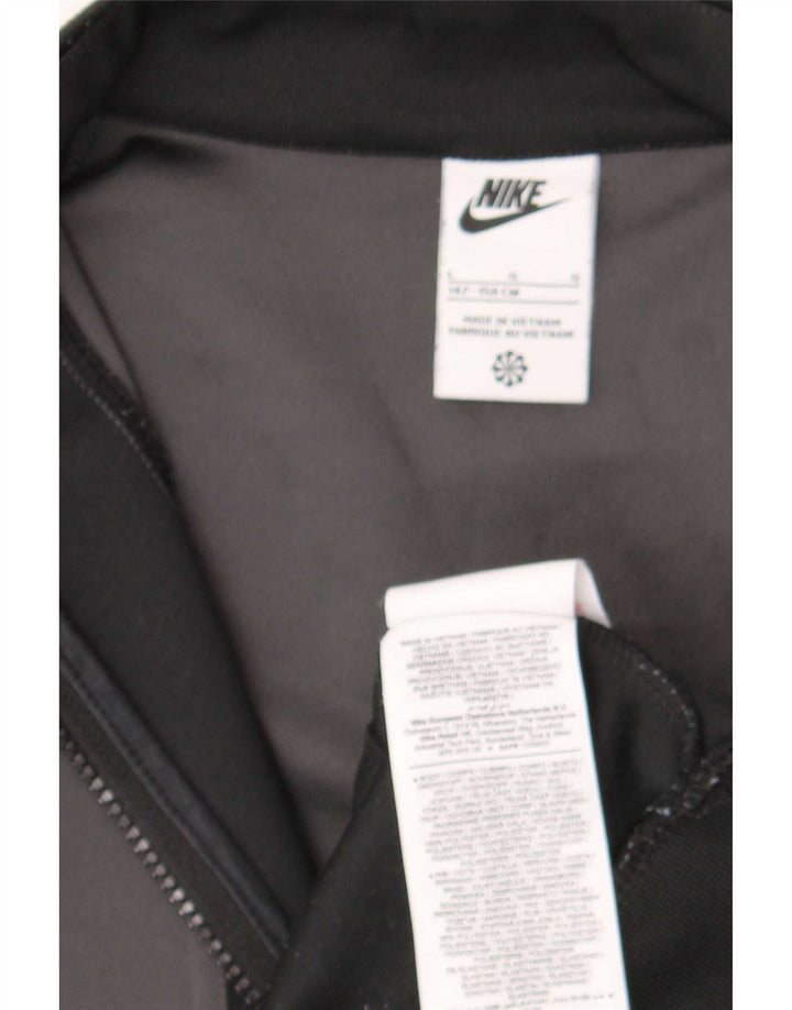 Chłopięcy sweter z grafiką Nike, 12-13 lat, duży, czarny, z blokami kolorów