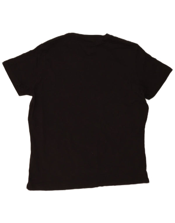 Męska koszulka z grafiką Tommy Hilfiger Top XL, czarna, bawełniana