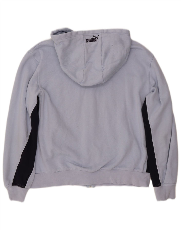 Damski sweter z kapturem i grafiką PUMA UK 14, bawełniany, w kolorze średniego błękitu