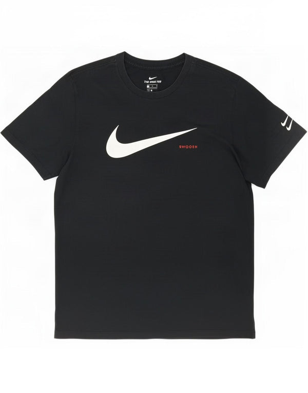 Męski T-shirt Nike Swoosh Graphic Top XL, czarny, bawełniany