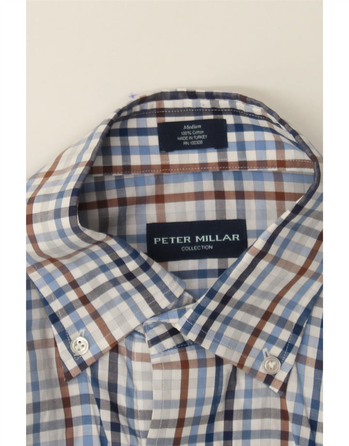 PETER MILLAR Mens Shirt Large Multicoloured Check Cotton Vintage Peter Millar and Second-Hand Peter Millar from Messina Hembry 