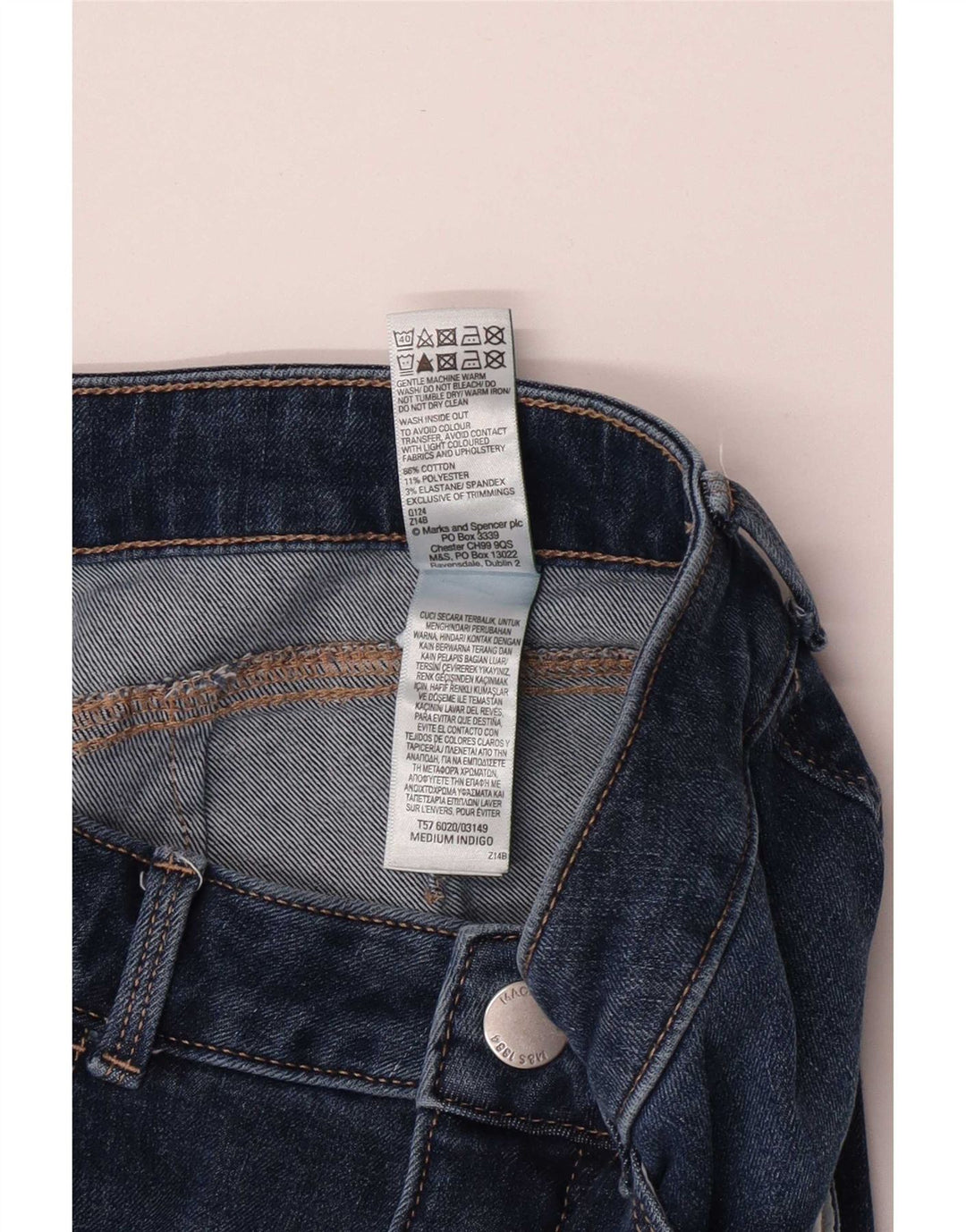 Marks & Spencer Damskie Magic Slim Flared Jeans UK 14 Large W30 L30 Niebieski