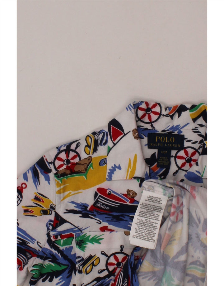 POLO RALPH LAUREN Boys Short Sleeve Shirt 2-3 Years Multicoloured Hawaiian