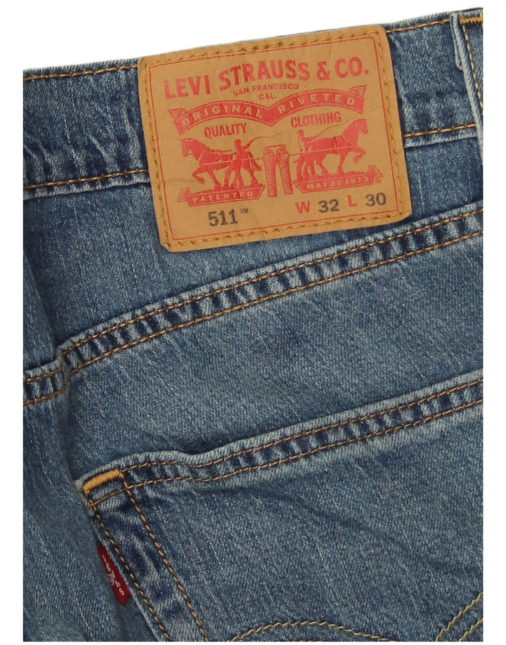 Męskie jeansy Levi's 511 Slim W32 L30 Niebieska bawełna