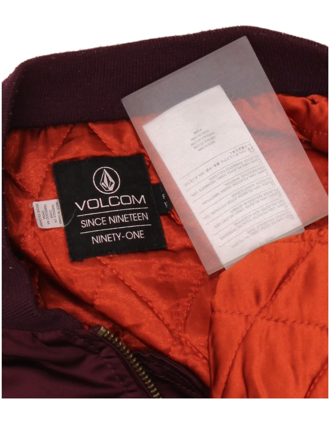Damska kurtka bomberka Volcom Oversized UK 10, mała, fioletowa, poliestrowa