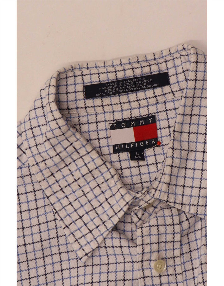 Koszula męska Tommy Hilfiger, duża, bawełniana w białą kratkę