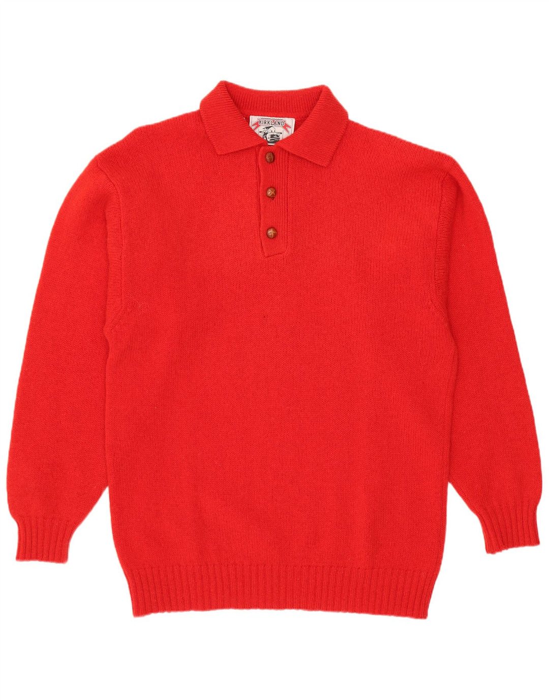 Męski sweter polo Kirkland, średni czerwony