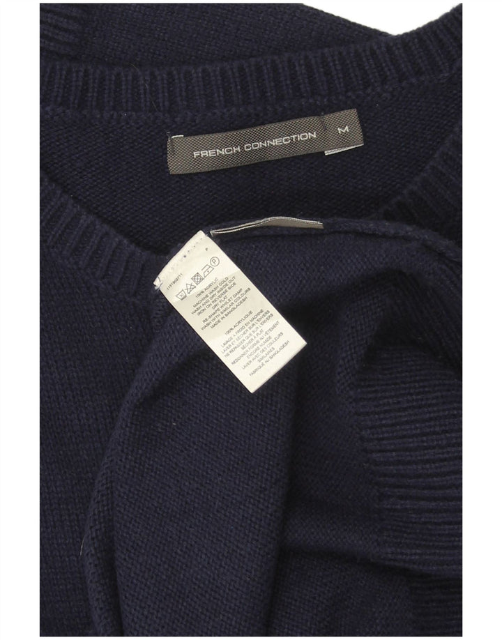 Męski sweter z okrągłym dekoltem FRENCH CONNECTION Średni granatowy Fair Isle