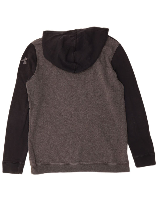 Chłopięcy sweter z kapturem Under Armour z grafiką, 13-14 lat, XL, czarny, blok kolorów
