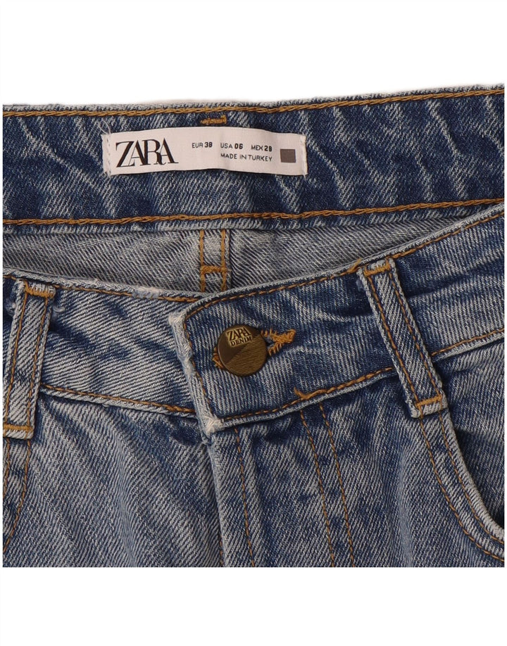 Damskie spodenki jeansowe Zara w trudnej sytuacji EU 38 Small W28 niebieskie