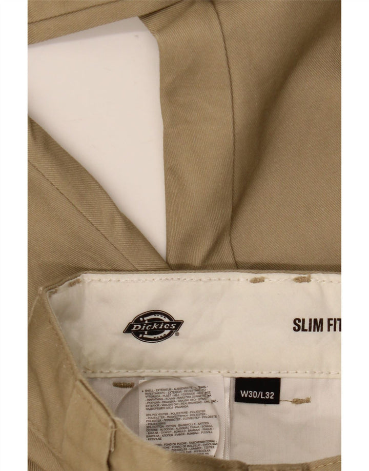 Męskie spodnie chino Dickies Slim Fit W30 L32 Beżowy poliester