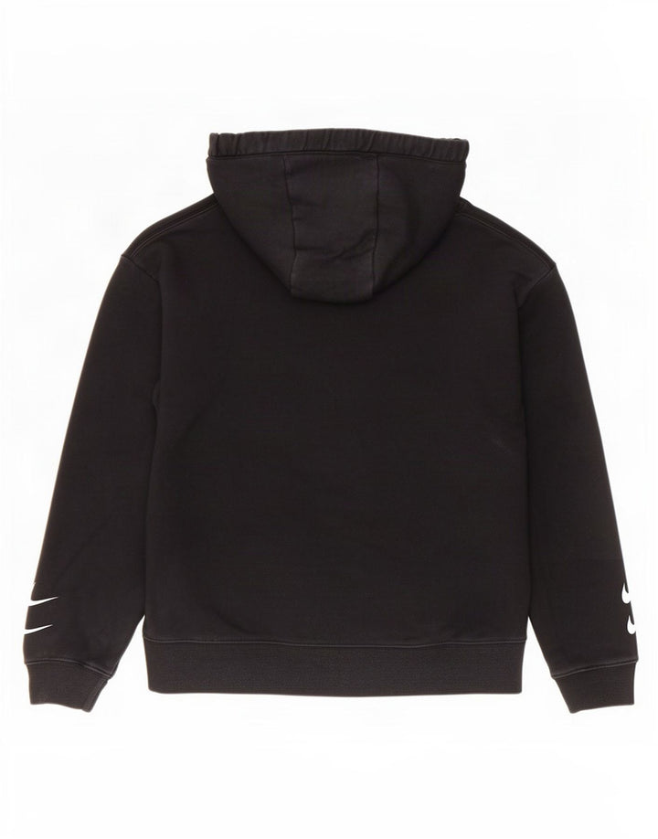 Męski sweter z kapturem Nike z grafiką, mały, czarny, bawełniany