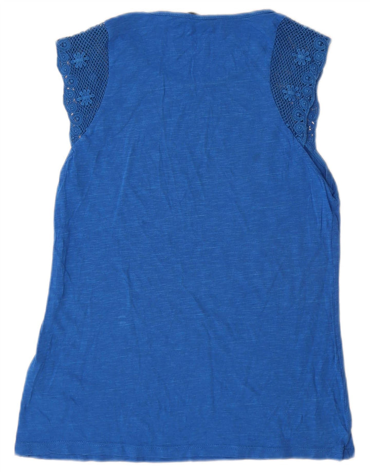 Damska kamizelka Ralph Lauren Top UK 10 Small Blue Cotton