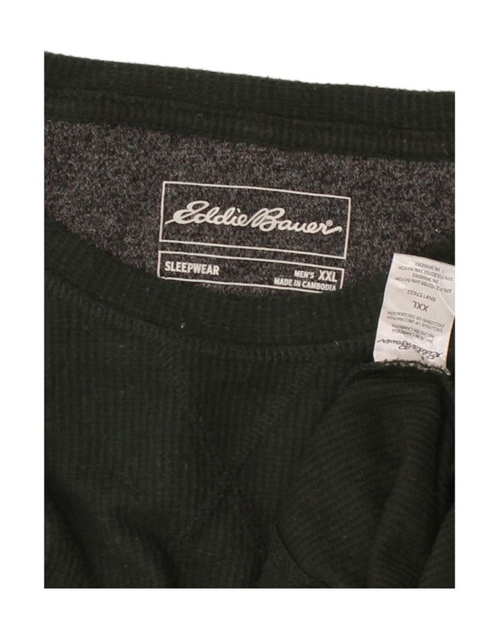 EDDIE BAUER Mens Top Long Sleeve 2XL Green Polyester Vintage Eddie Bauer and Second-Hand Eddie Bauer from Messina Hembry 
