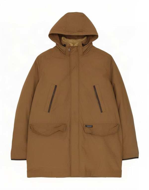 Męska kurtka parka z kapturem Woolrich UK 44 2XL brązowa