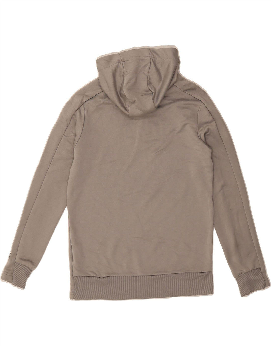 ADIDAS Boys Zip Neck Hoodie Jumper 11-12 Years Grey Polyester Vintage Adidas and Second-Hand Adidas from Messina Hembry 