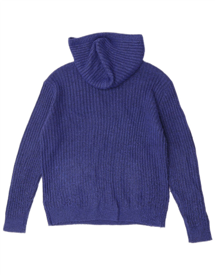 Damski sweter z kapturem Marks & Spencer UK 14, średni niebieski, nakrapiany