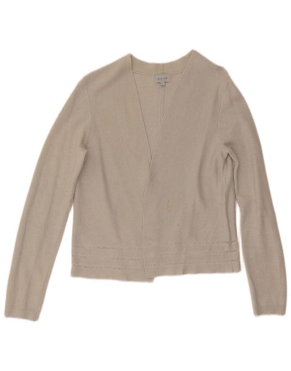 Sweter damski Jigsaw Crop Open Cardigan UK 10 Small, szary, bawełniany