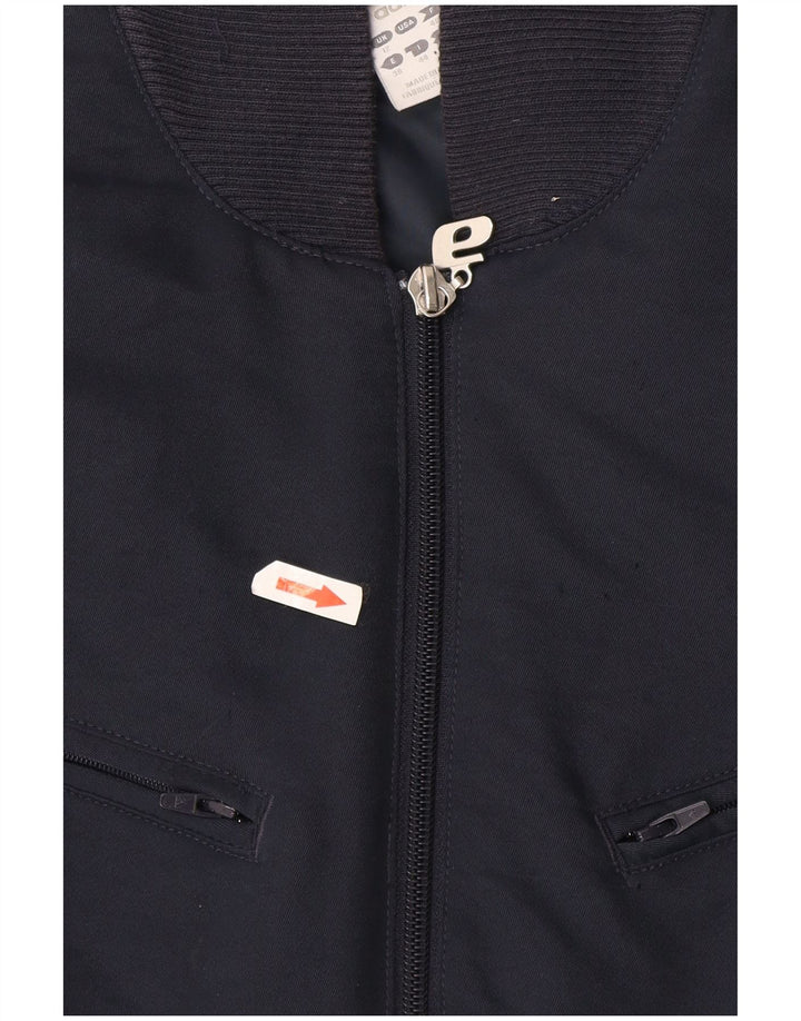 Damska kurtka bomber Adidas Graphic UK 12, średni granatowy poliester