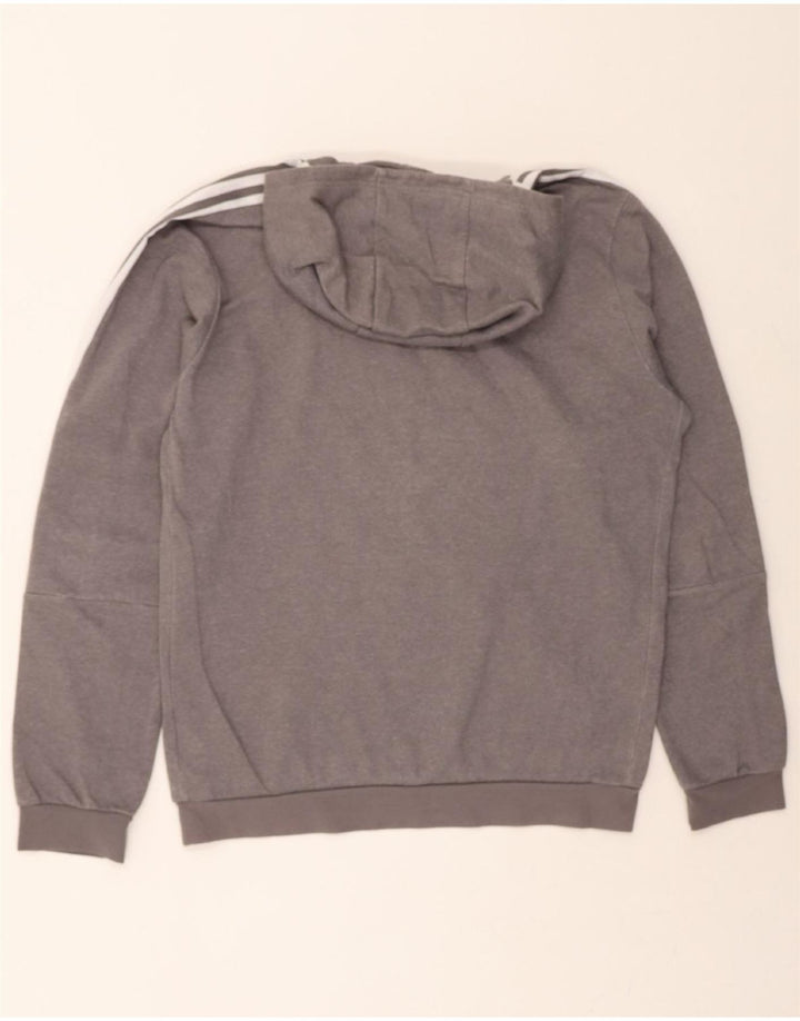 ADIDAS Mens Hoodie Jumper Medium Grey Cotton Vintage Adidas and Second-Hand Adidas from Messina Hembry 