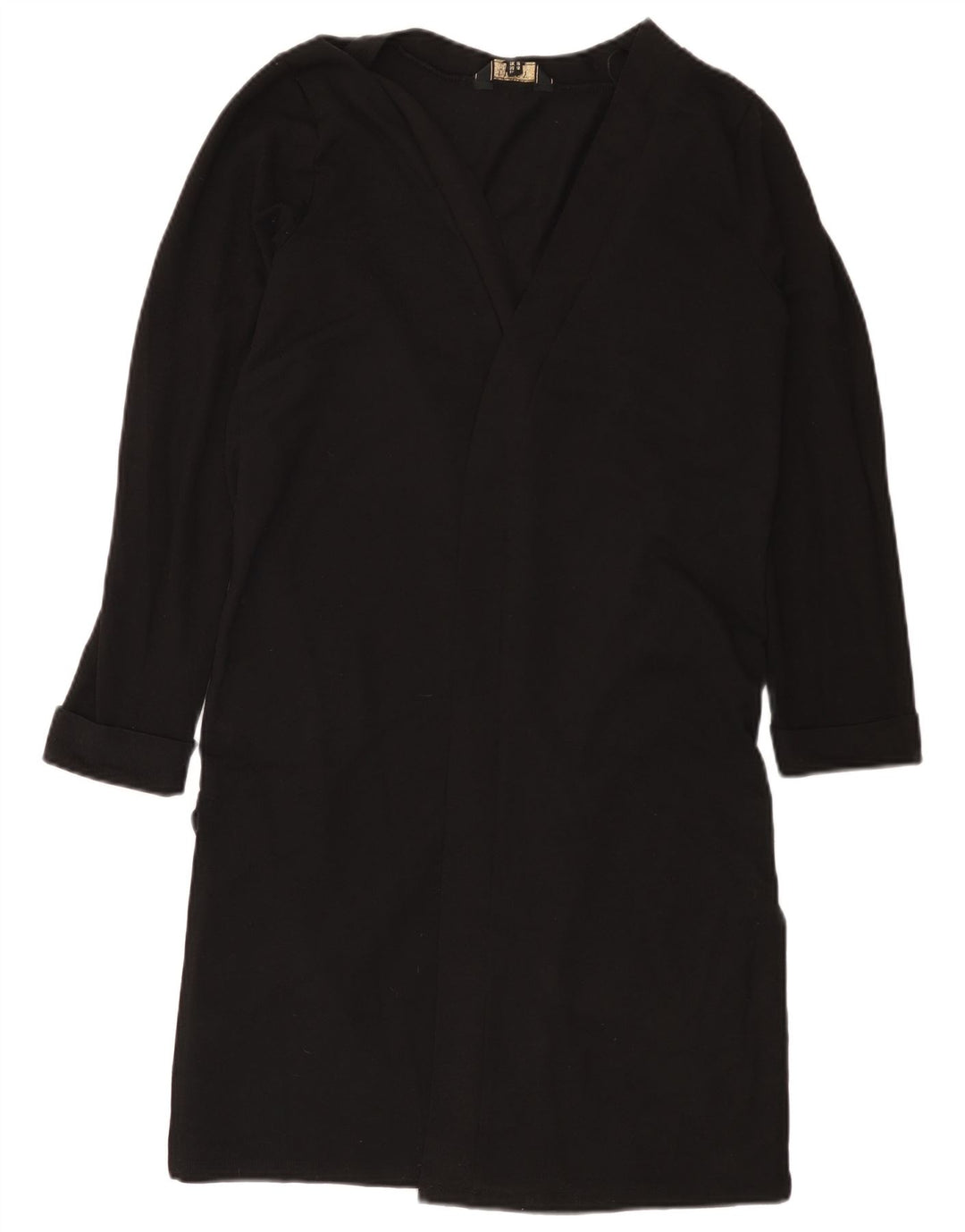 Damski sweter rozpinany Lipsy Longline z otwartym kardiganem UK 16, duży, czarny poliester