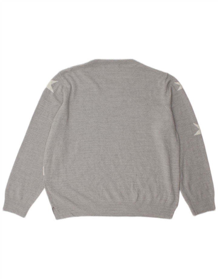 Marks & Spencer Damski sweter z okrągłym dekoltem, UK 16, duży, szary