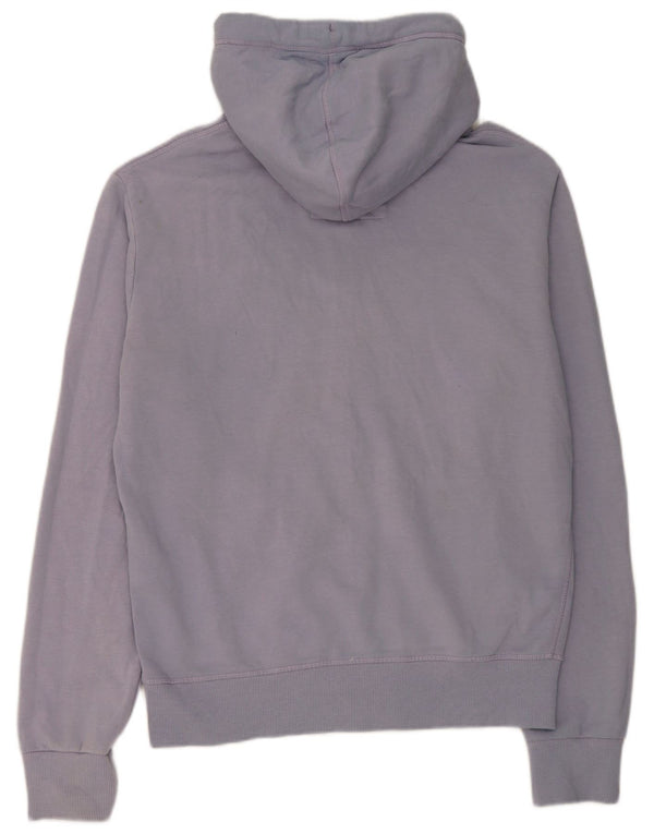 Damski sweter z kapturem Superdry z grafiką i zamkiem błyskawicznym UK 16, duży, niebieski, bawełniany