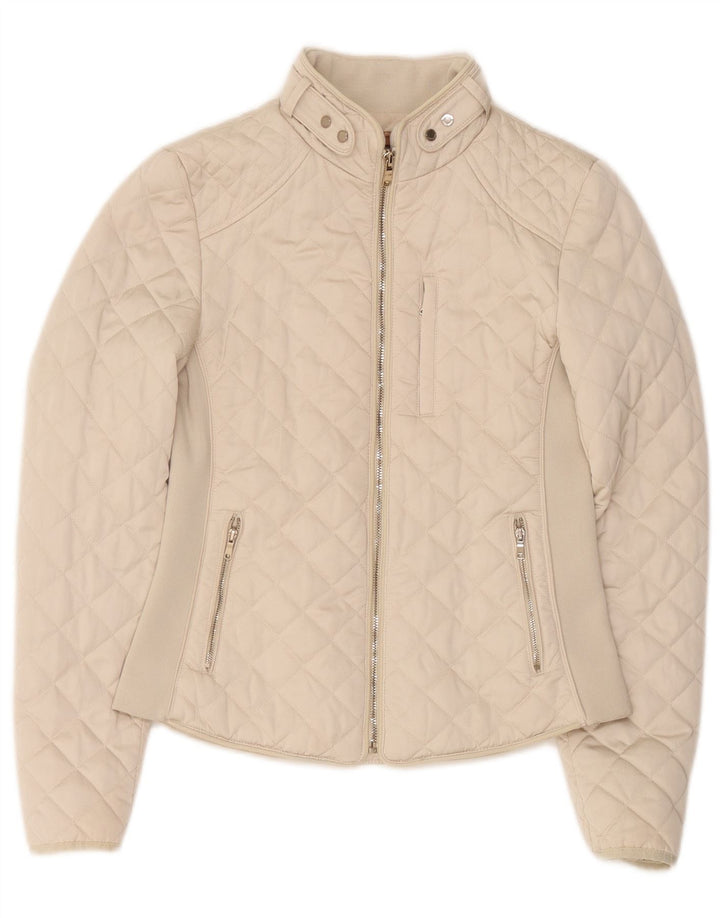 Damska pikowana kurtka Zara UK 12 Medium Off White