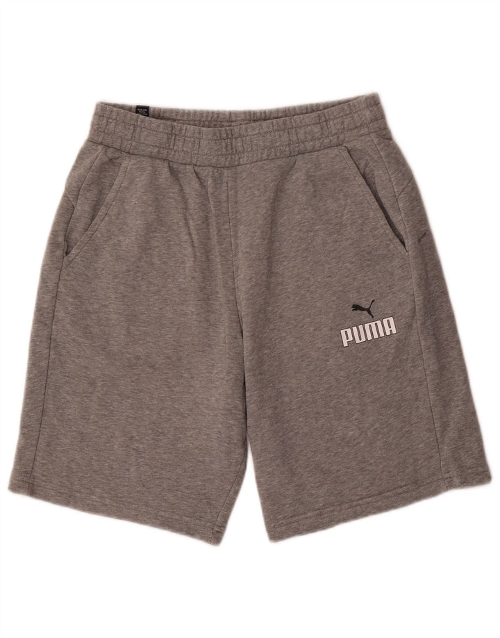 Męskie spodenki sportowe Puma, średnioszare, bawełniane